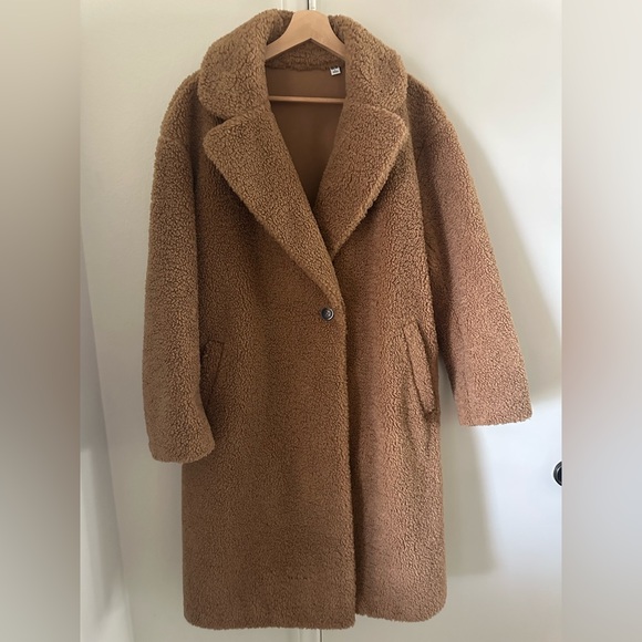 Uniqlo Jackets & Blazers - UNIQLO Women’s L Fleece-Lined Sherpa Teddy Coat